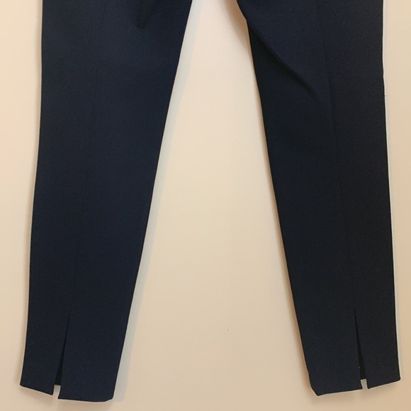 Theory | Classic Black Wool Blend Side Zip Stretch Notched Hem Pants Trousers 8 - Picture 14 of 14